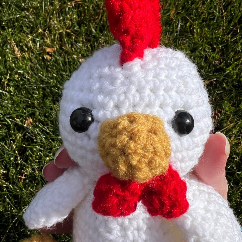 Hand Crocheted Mr. Cluck the Chicken Stuffed Animal Plushie! - Picture 5 of 12